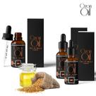 Kit Óleo de Linhaça Ozonizado 50ml Pague 2 Leve 3! Super Concentrado 100% Puro! Vidro Âmbar Premium