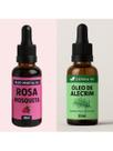 Kit Óleo de Rosa Mosqueta + Óleo de Alecrim 100% Puro Clareamento de Manchas, Crescimento Capilar