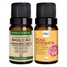 Kit Óleo Essencial Basilicão + Óleo Vegetal R. Mosqueta 10ml