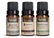 Kit Óleo Essencial Lavanda 100% Natural Via Aroma 10ml Menta Piperita Eucaliptus Laranja Doce