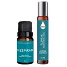 Kit Óleo Essencial Respirar + Pronto P/ Uso Roll On 10ml