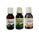 Kit Óleos Essenciais Aroeira 3x30mL - Hortelã, Melaleuca e Andiroba Naturais