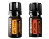 Kit óleos essenciais doTERRA 1 óleo Wild Orange 5ML + 1 óleo Onguard 5ML ( 02 itens )