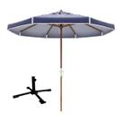 Kit Ombrelone Bagum Madeira 2,4m Positano Guarda Sol Praia Piscina Azul Base Dobrável- Belfix Kit Ombrelone Bagum Madeira 2,4m Positano Guarda Sol Praia Piscina Azul Base Dobrável- Belfix