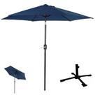 Kit Ombrelone Guarda Sol 2,4m Aluminio Manivela Articulado + Base Dobrável - Mor
