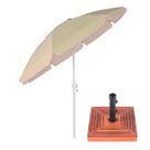 Kit Ombrelone Maresias 2,5m Bagum Alumínio Articulado Manivela Bege Com Base Madeira - Belfix Kit Ombrelone Maresias 2,5m Bagum Alumínio Articulado Manivela Bege Com Base Madeira - Belfix