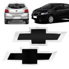 Kit Onix Prisma 2013/2016 Emblema Da Grade e Da Mala