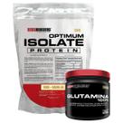 Kit Optimum Isolate Whey Protein 900g + Glutamina 500g- Bodybuilders
