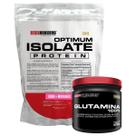 Kit Optimum Isolate Whey Protein 900g + Glutamina 500g- Bodybuilders