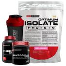 Kit Optimum Isolate Whey Protein 900g + Thermo Start 100 Cápsulas + Glutamina 300g + Coqueteleira - Bodybuilders