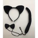 KIT Orelhinhas De Gatinho Preto Cosplay / Anime