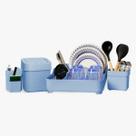 KIT Organiza Pia 5 PEÇAS Escorredores Lixeira Porta Sabão KIT Organiza Pia 5 PEÇAS Escorredores Lixeira Porta Sabão
