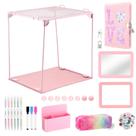 Kit Organizacional Rosa para Casillero Escolar abcGoodefg de 25 Piezas 29x26x31 cm