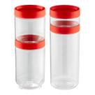 Kit Organizador 4 Potes Tempero Alimentos Despensa Armário Kit Organizador 4 Potes Tempero Alimentos Despensa Armário