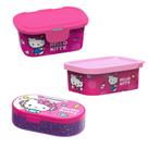 Kit Organizador de Lancheira Escolar Infantil Hello Kitty KIT COM 3 UNIDADES