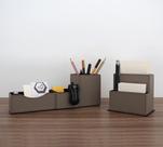 Kit Organizador De Mesa Escritório Em material sintético Cor Fendi 4 Pçs Kit Organizador De Mesa Escritório Em material sintético Cor Fendi 4 Pçs