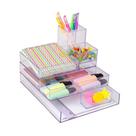 Kit Organizador de Mesa Maxcril com 8 Peças Cristal