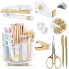 Kit Organizador de Mesa SKYDUE Gold para Escritório Kit Organizador de Mesa SKYDUE Gold para Escritório