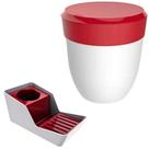Kit Organizador De Pia Porta Detergente + Lixeira 2,5 Litros Cozinha - Branco Crippa