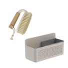 Kit Organizador de Tanque com Escova Multiuso Porta Produtos Lavanderia Multiuso e Funcional Kit Organizador de Tanque com Escova Multiuso Porta Produtos Lavanderia Multiuso e Funcional