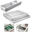 Kit Organizador Gavetas Talheres C/ Extensor Porta Talher Facas Cozinha Logic - Ou