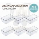 Kit Organizador Geladeira Gaveta Banheiro Maquiagem Acrilico Transparente Reforçado - Kit Organizador Geladeira Gaveta Banheiro Maquiagem Acrilico Transparente Reforçado -