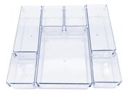 Kit Organizador Modular Acrílico 7 Peças Gaveta Mesa Kit Organizador Modular Acrílico 7 Peças Gaveta Mesa