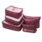 Kit Organizador Necessaire de Mala para Viagem com 6 Peças Vinho Unyhome