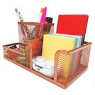 Kit Organizador para Escritório com 3 Partes Rose Gold