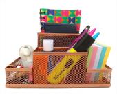 Kit Organizador para Escritório com 4 Partes Rose Gold