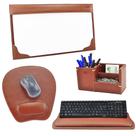 Kit Organizador para Escritório NOWI em Couro Galvani