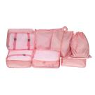 Kit organizador para mala de viagem 7 peças - listrado