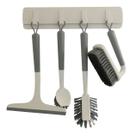 Kit Organizador Parede Multiuso 3 Escovas Limpeza Rodo Silicone Pia Flow Limpeza Completa Cozinha