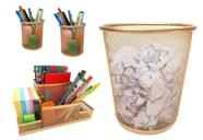 Kit Organizador, Porta Caneta e Lixeira Dourado Ouro Escritório, Kit organizador escritório, Organizador mesa, Porta Caneta Lápis, Lixeira Aramada 10l Kit Organizador, Porta Caneta e Lixeira Dourado Ouro Escritório, Kit organizador escritório, Organizador mesa, Porta Caneta Lápis, Lixeira Aramada 10l