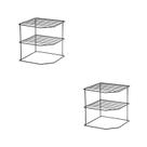 Kit Organizadores Prateleira 2pcs Preto Fosco Aramados Schmitt Kit Organizadores Prateleira 2pcs Preto Fosco Aramados Schmitt