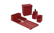 Kit Organize Sua Pia Coza Single 4 Peças Vermelho Bold