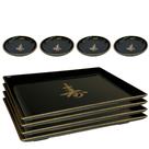 Kit Oriental Comida Japonesa 4 Pessoas Com Molheira Prato Preto