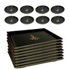 Kit Oriental Comida Japonesa 8 Pessoas Com Molheira Prato Preto
