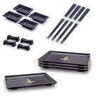 Kit Oriental P/4 Pessoas Molheira Hashi Prato Descanso Hashi Kit Oriental P/4 Pessoas Molheira Hashi Prato Descanso Hashi