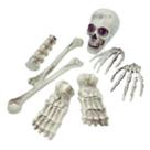 kit ossos 16 peças esqueleto crânio enfeite halloween jardim
