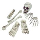 kit ossos 8 peças esqueleto crânio enfeite halloween jardim