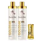 Kit Ouro Reparação Capilar 24k Dama Hair 3 Produtos