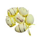 Kit Ovo Decorativo Páscoa Plástico Amarelo Mix C/6 Un.