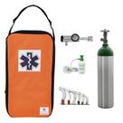Kit Oxigênio 3L Alumínio Bolsa Azul e Laranja Sem Carga Click Kit Oxigênio 3L Alumínio Bolsa Azul e Laranja Sem Carga Click