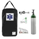 Kit Oxigênio 3L Alumínio com Bolsa Preta Sem Carga Válvula Click