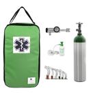 Kit Oxigênio 3L Alumínio com Bolsa Verde Sem Carga Válvula Click Kit Oxigênio 3L Alumínio com Bolsa Verde Sem Carga Válvula Click