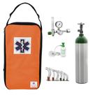 Kit Oxigênio Portátil 3L Alumínio Bolsa Azul e Laranja Sem Carga