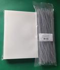 Kit p/ Encadernação A4 c/150 un A4 TRANSPARENTE LINE + PRETO COURO + ESPIRAIS TRANSPARENTE