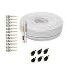 Kit P/ Instalação 6 Câmeras Segurança Conectores e Cabo100M