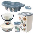 Kit P/o Bebe Lixeira,saboneteira,cesto,balde,bacia Bichinhos - plasutil Kit P/o Bebe Lixeira,saboneteira,cesto,balde,bacia Bichinhos - plasutil